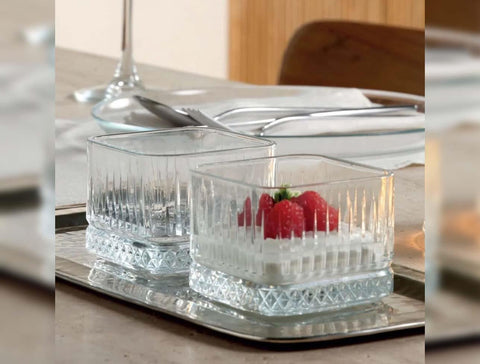 Paşabahçe Elysia Schalen 4er Set Quadratisch