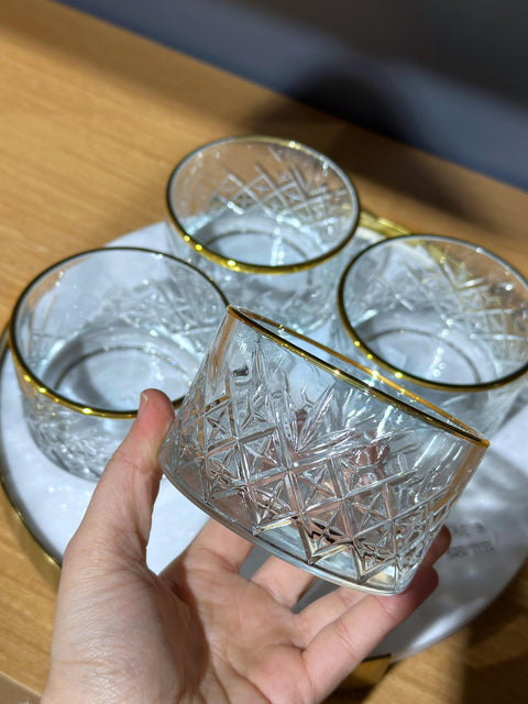 Paşabahçe Timeless Gold Schalen 4er Set