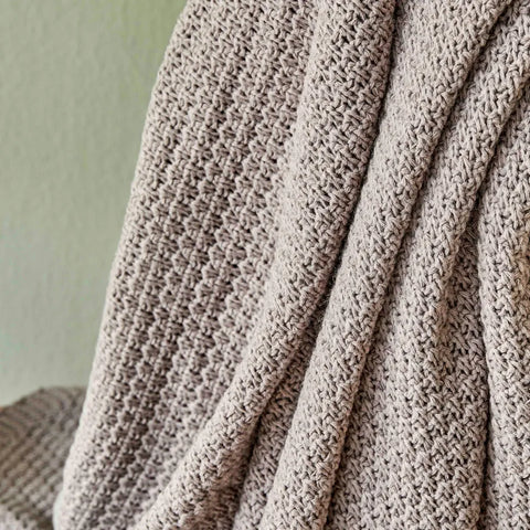 Karaca Back To Basic Braun Strickdecke Doppel