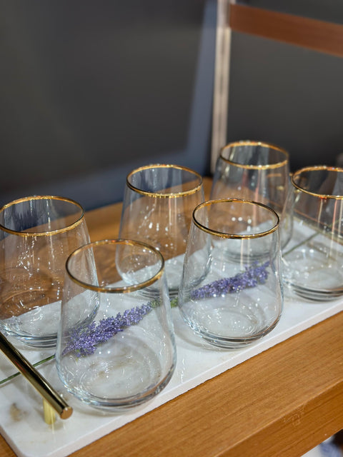 Paşabahçe Wassergläser Gold 6Tlg