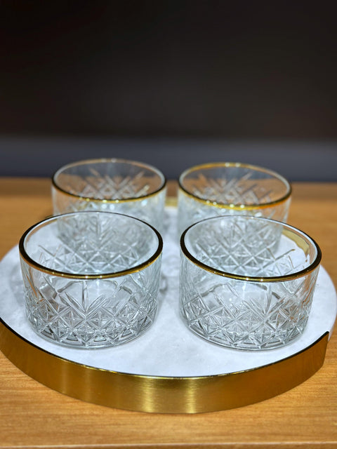 Paşabahçe Timeless Gold Schalen 4er Set