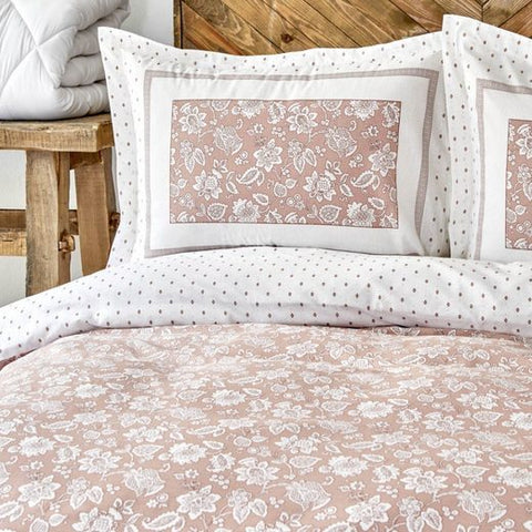 Bettwäsche Karaca Home Celerina Rosa Doppelbettwäsche