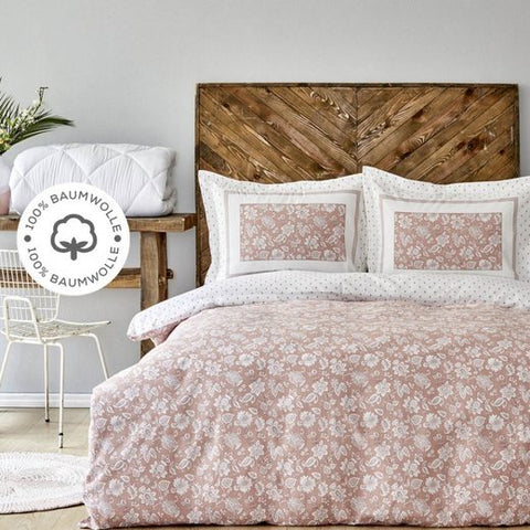 Bettwäsche Karaca Home Celerina Rosa Doppelbettwäsche