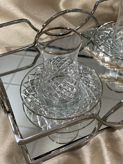 Pasabahce Teegläser Set Silber