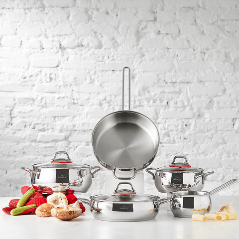 Karaca Şile 8-teiliges Stahlkochgeschirr-Set