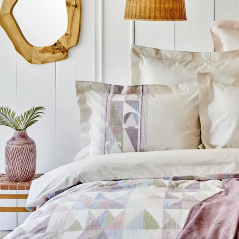 Karaca Home Frenela Lila Bettwäsche Set mit Tagesdecke