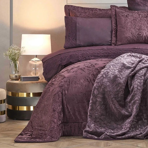 Karaca Home Valeria Best Lila Hochzeitspaket 8-teilig