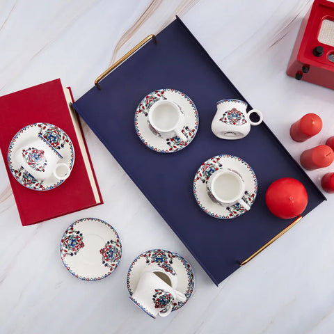 Karaca Hattat Mokkatassen-Set für 6 Personen 90 ml