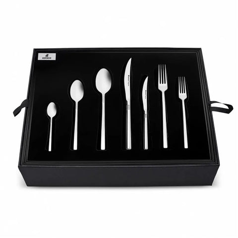 Karaca Nil Elegance 316+ Stahl Besteck Set 84 Teilig für 12 Personen