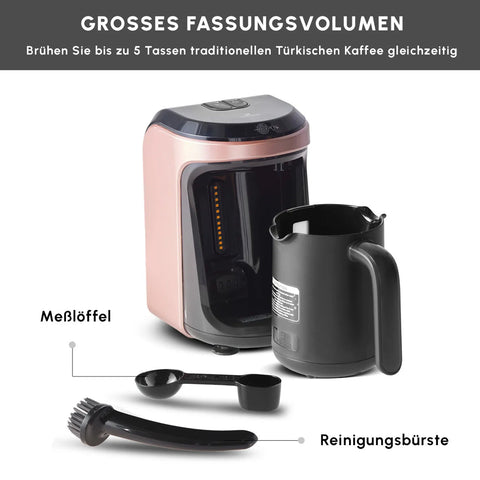Karaca Hatır Hüps Mokkamaschine für türkischen Mokka mit Milch Roségold
