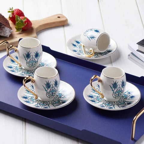 Karaca Iznik Mokkatassen Set für 6 Personen
