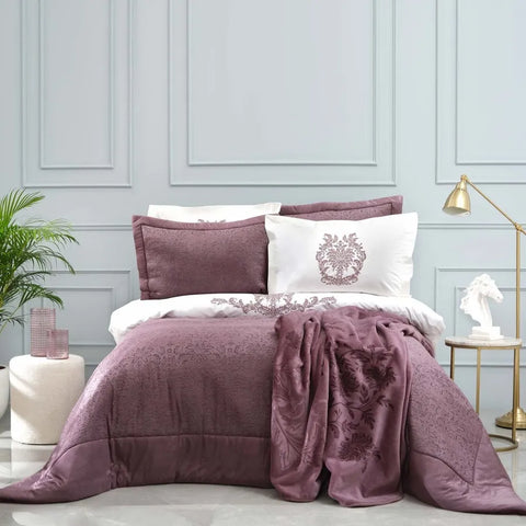 Karaca Home Benjamin Dunkelviolett Hochzeitspaket