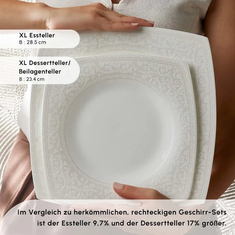 Karaca Fine Pearl Roma Geschirrset für 12 Personen