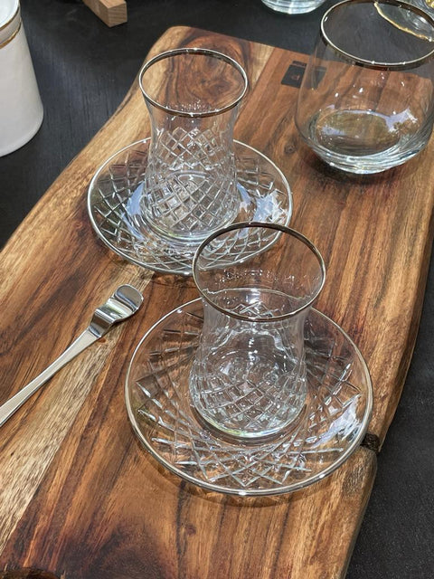 Pasabahce Teegläser Set Silber