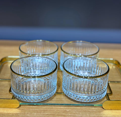 Paşabahçe Elysia Gold Schalen 4er Set