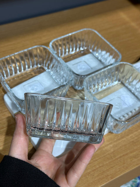 Paşabahçe Frezya Schalen 4er Set Eckig