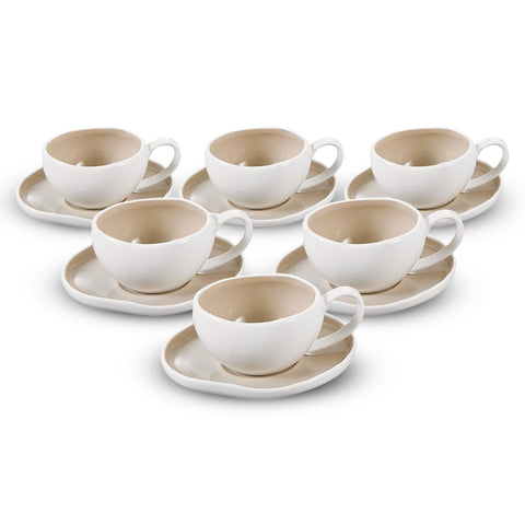 Bricard Barles Taupe Kaffeetassen-Set für 6 Personen