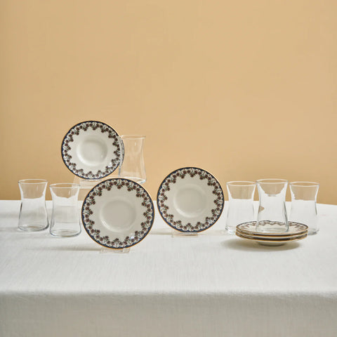 Karaca Florus Teegläser-Set 12Tlg für 6 Personen