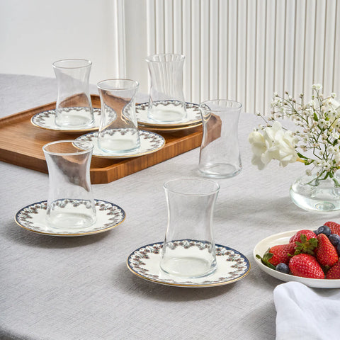 Karaca Florus Teegläser-Set 12Tlg für 6 Personen