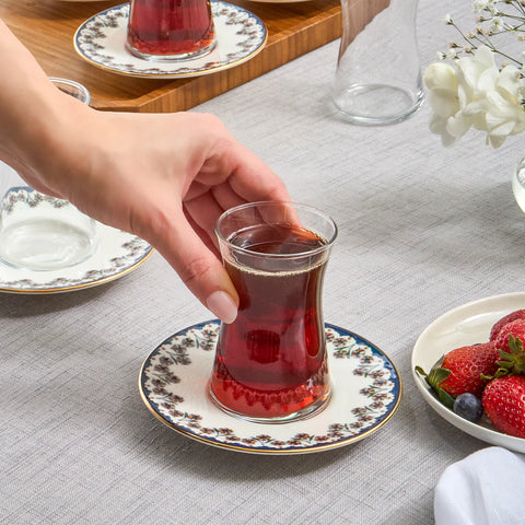 Karaca Florus Teegläser-Set 12Tlg für 6 Personen