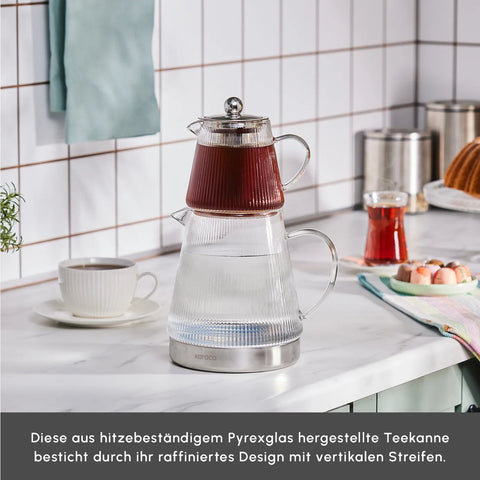 Karaca Keops Glas-Teekanne-Set