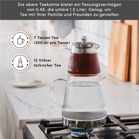 Karaca Keops Glas-Teekanne-Set