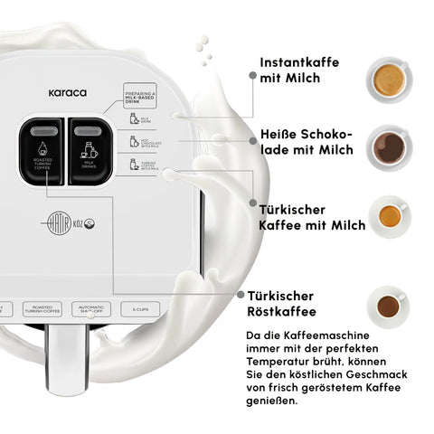 Karaca Hatır Koz Milky Türkische Kaffeemaschine Weiß