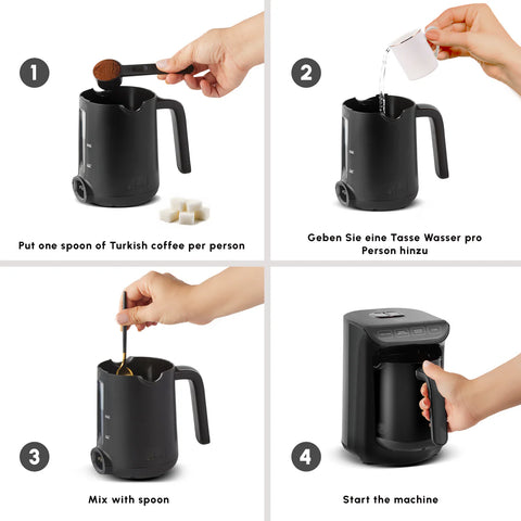 Karaca Hatır Koz Milky Türkische Kaffeemaschine Weiß