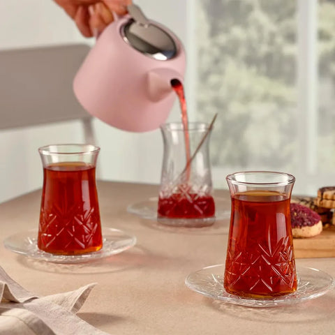 Paşabahçe Timeless Teegläser-Set 12Tlg für 6 Personen