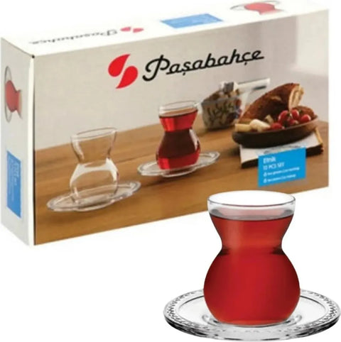 Paşabahçe Etnik Teegläser-Set 12Tlg für 6 Personen