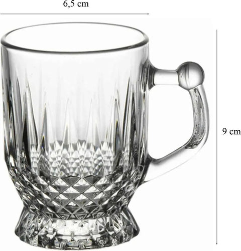 Paşabahçe İstanbul Teegläser-Set 6 Tlg mit Henkel