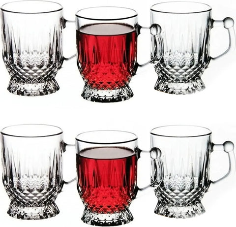 Paşabahçe İstanbul Teegläser-Set 6 Tlg mit Henkel