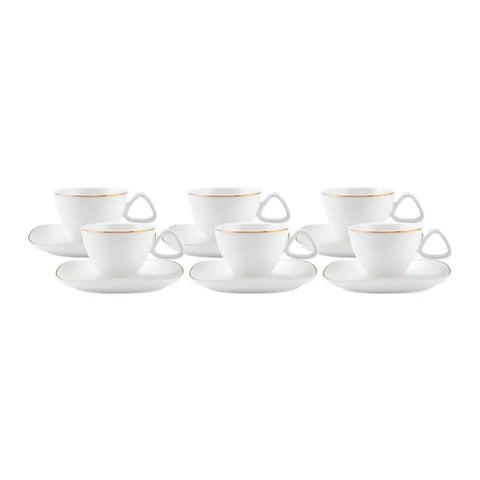 Karaca Middle Mokkatassen-Set 12Tlg für 6 Personen