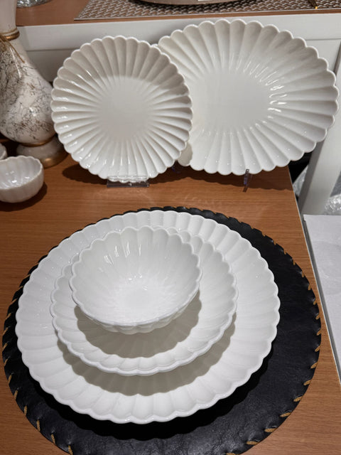 Paris Geschirrset 25Tlg für 6 Personen Weiß