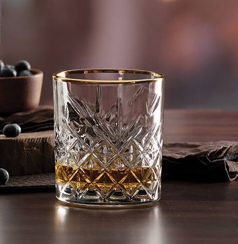 Pasabahce Timeless Golden Touch Wassergläser 4er Set 345ml