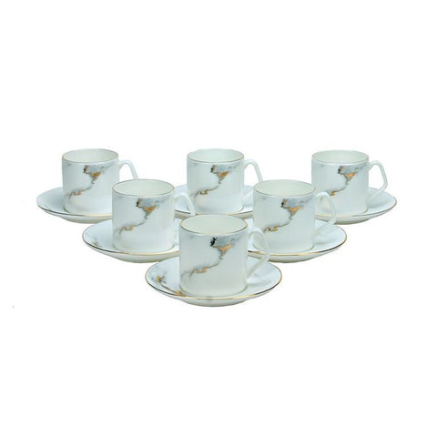 Bricard Drancy Marble Kaffeetassen Set für 6 Personen
