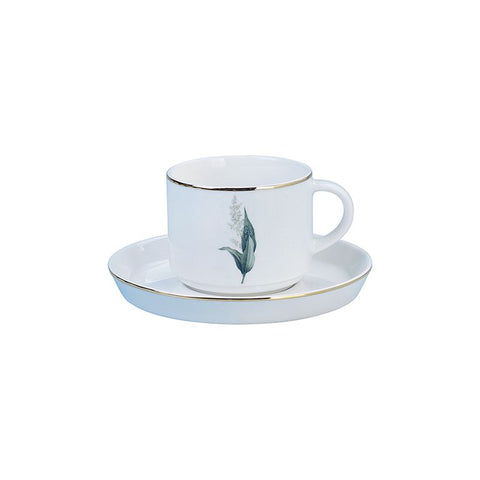 Bricard Lunel Flower Gold Mokkatassen Set für 6 Personen