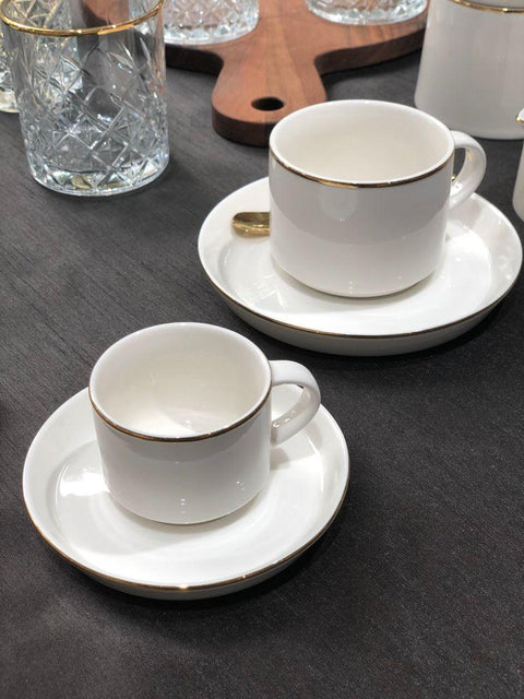 Bricard Lunel Gold Kaffeetassen Set für 6 Personen