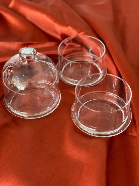 Pasabahce Villa Patisserie Aufbewahrung aus Glas 3 Stöckig mit Deckel