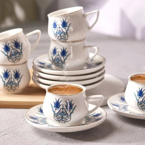 Karaca New Iznik Mokkatassen Set für 6 Personen