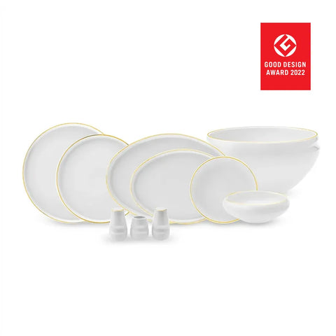 Karaca Streamline Sunset 59-teiliges Tafelgeschirr Set Porzellan für 12 Personen